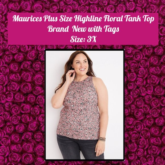 Maurices Plus Size Highline Floral Tank Top 3X - Picture 1 of 9